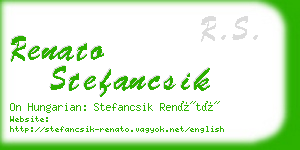 renato stefancsik business card